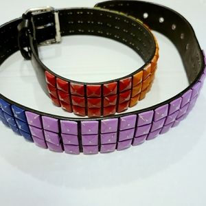 Rainbow studded belt